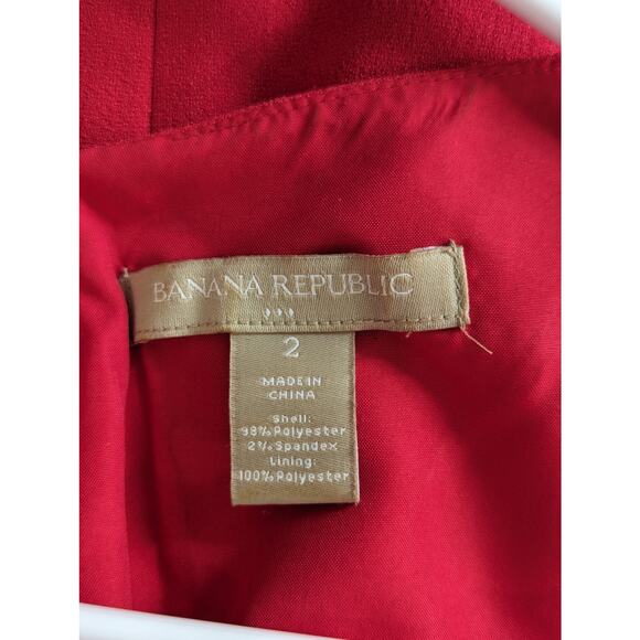 BANANA REPUBLIC! STRIKING STITCH DETAILED, STRETCH CORAL FUSCHIA PINK DRESS!SZ 2 - Picture 5 of 8